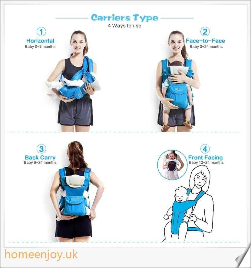Bethbear 4-In-1 Baby Carrier - Versatile and Comfortable Babywearing Solution for Parents in the UK