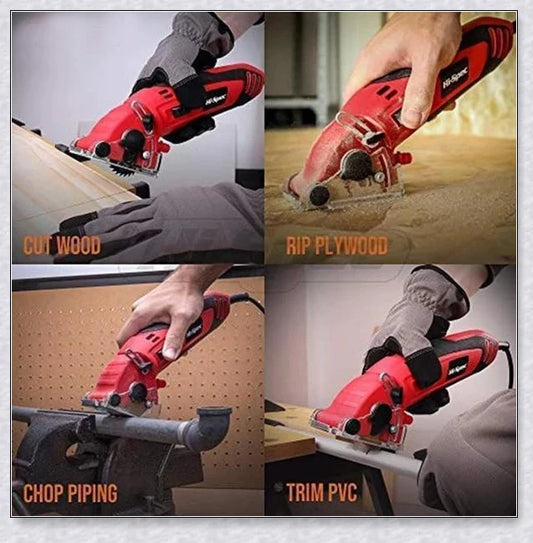 Multi-Function Circular Saw with 3-in-1 Blade Set, Adjustable Depth, and Dust Extraction System