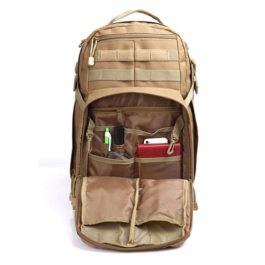 Tactical backpack made of durable Oxford cloth with 25L capacity for outdoor adventures