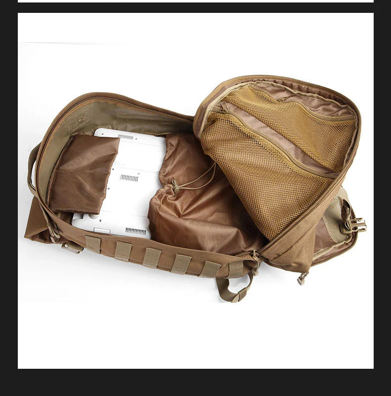 Tactical backpack made of durable Oxford cloth with 25L capacity for outdoor adventures