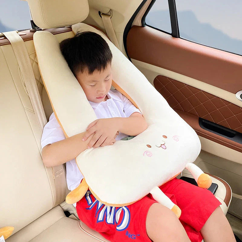 Cute Animal Pattern U-Shape Kids Travel Pillow - Soft, Supportive, and Portable Travel Companion