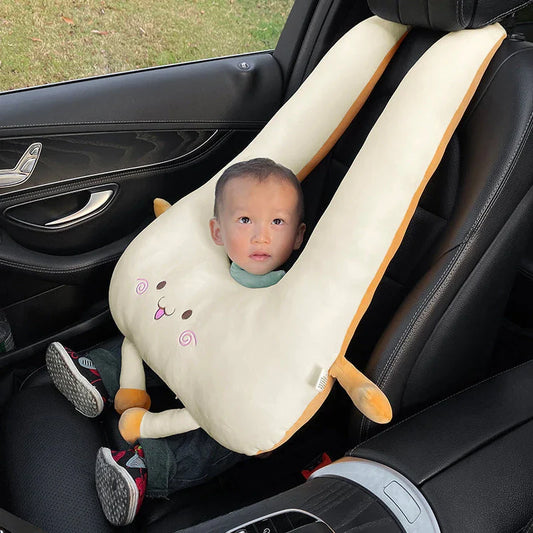 Cute Animal Pattern U-Shape Kids Travel Pillow - Soft, Supportive, and Portable Travel Companion