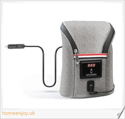 Car USB Baby Bottle Warmer with real-time temperature display and large capacity for heating two bottles simultaneously