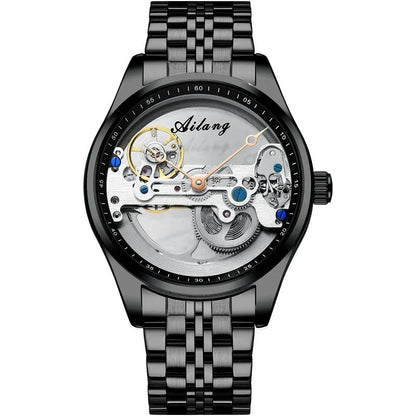 Automatic Hollow Mechanical Watch in various colour options, featuring a self-winding mechanism and premium leather strap