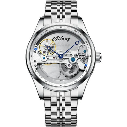 Automatic Hollow Mechanical Watch in various colour options, featuring a self-winding mechanism and premium leather strap