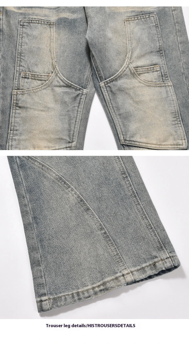 Homeenjoy_UK American Street Distressed Loose Straight Casual Jeans