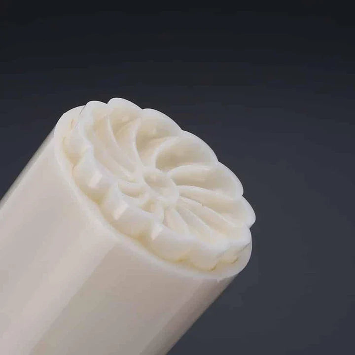 A set of 7 premium food-grade plastic cake moulds in the shape of elegant 3D roses, perfect for creating stunning floral baked treats at home.