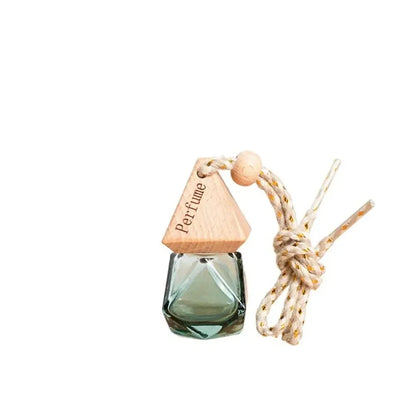 Essential Oil Diffuser Car Pendant - A sophisticated glass hanging perfume bottle that adds elegance and freshness to your car, home, or office