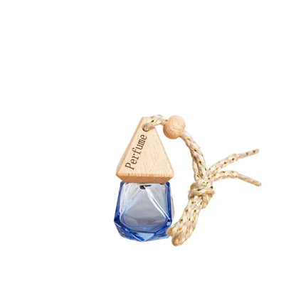 Essential Oil Diffuser Car Pendant - A sophisticated glass hanging perfume bottle that adds elegance and freshness to your car, home, or office