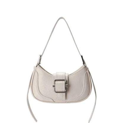 Chic Leather Half Moon Shoulder Hobo Bag in black, a luxurious and versatile accessory for modern women