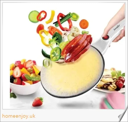 Breakfast Crepe Maker with Spherical Non-Stick Design, One Stick, Two Flips for Effortless Crepe-Making