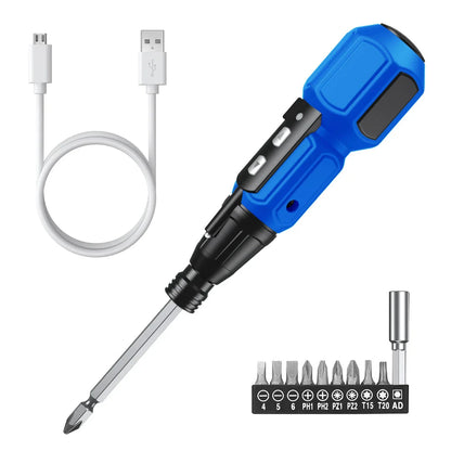 9-in-1 Rechargeable Cordless Screwdriver Set with LED Lights, a versatile tool for DIY and home improvement projects