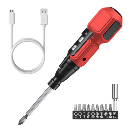 9-in-1 Rechargeable Cordless Screwdriver Set with LED Lights, a versatile tool for DIY and home improvement projects