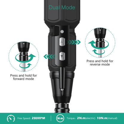 9-in-1 Rechargeable Cordless Screwdriver Set with LED Lights, a versatile tool for DIY and home improvement projects