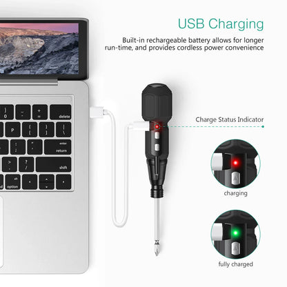 9-in-1 Rechargeable Cordless Screwdriver Set with LED Lights, a versatile tool for DIY and home improvement projects