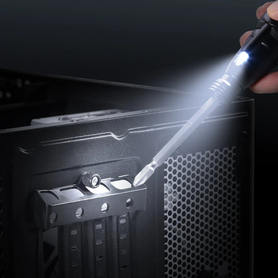 9-in-1 Rechargeable Cordless Screwdriver Set with LED Lights, a versatile tool for DIY and home improvement projects