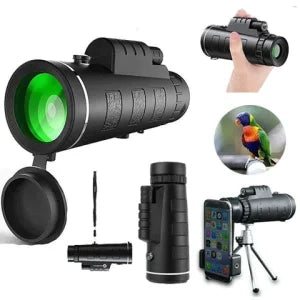 Starscope Monocular 4K with 40x magnification, smartphone holder, and tripod for high-quality outdoor photography and videography