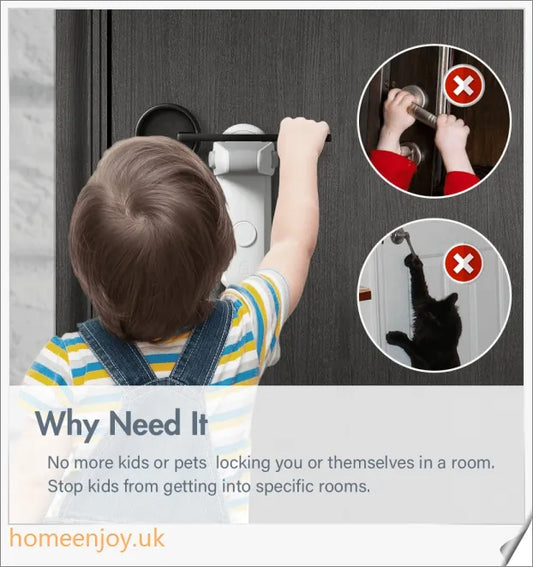 Premium children's door opening artifact that deters cats, pets, and children from accessing restricted areas in the home