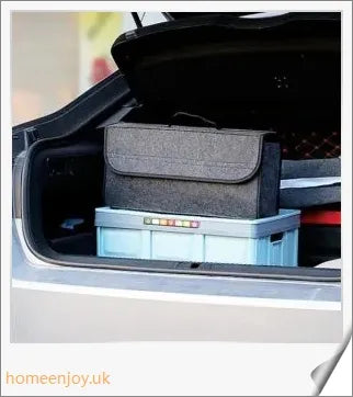 Premium Felt Foldable Car Storage Box for Organising Car Accessories and Personal Items