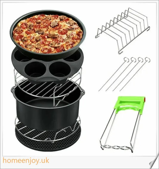 Premium 8-piece air fryer accessory set with durable, versatile components for creating delicious, healthy meals
