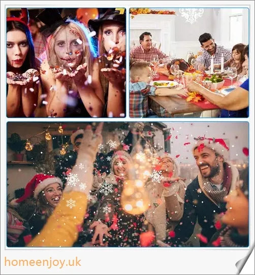 Enchanting Christmas and Halloween home decoration projector lights with 12 interchangeable pattern slides