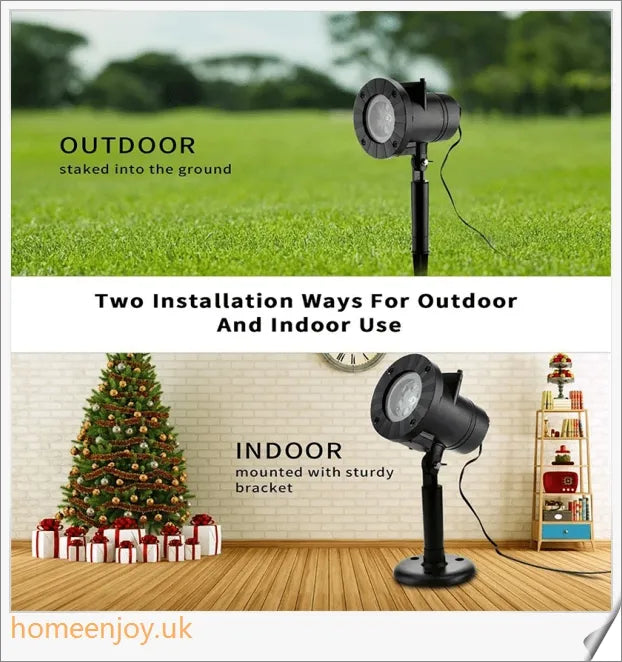 Enchanting Christmas and Halloween home decoration projector lights with 12 interchangeable pattern slides