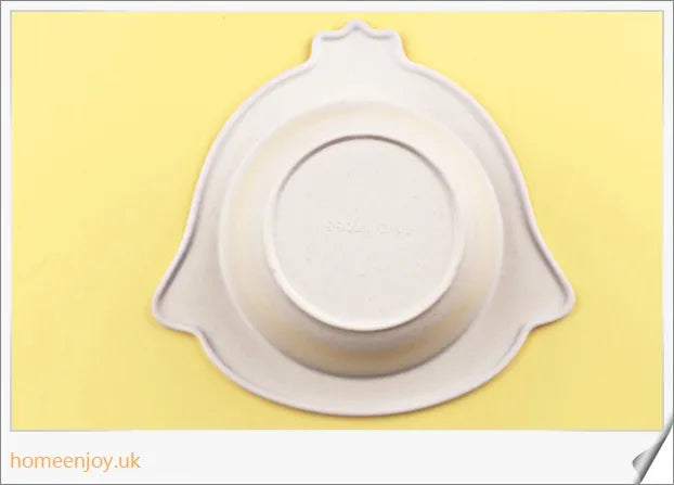 Bamboo Fibre Children's Dinner Plate with Adorable Animal Designs - Safe, Eco-Friendly Mealtime Companion