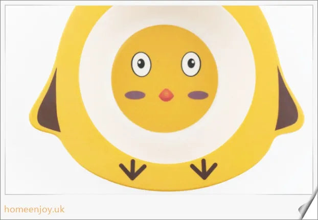 Bamboo Fibre Children's Dinner Plate with Adorable Animal Designs - Safe, Eco-Friendly Mealtime Companion
