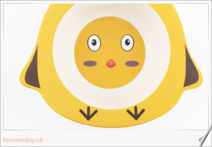 Bamboo Fibre Children's Dinner Plate with Adorable Animal Designs - Safe, Eco-Friendly Mealtime Companion