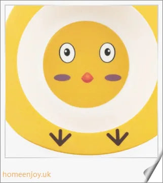 Bamboo Fibre Children's Dinner Plate with Adorable Animal Designs - Safe, Eco-Friendly Mealtime Companion