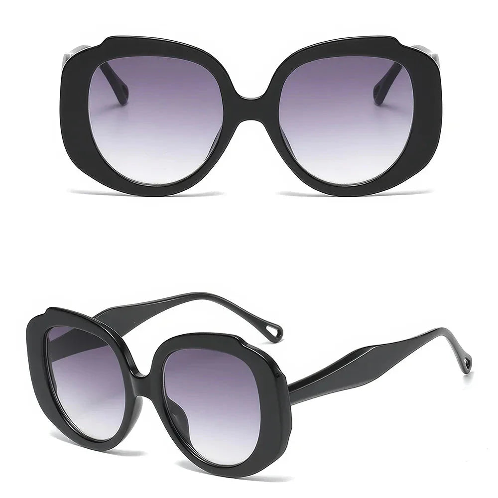 Oversize oval sunglasses for women with gradient candy-coloured lenses and chic oversized frames