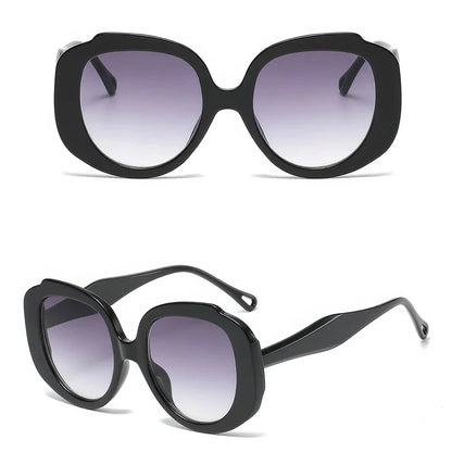 Oversize oval sunglasses for women with gradient candy-coloured lenses and chic oversized frames
