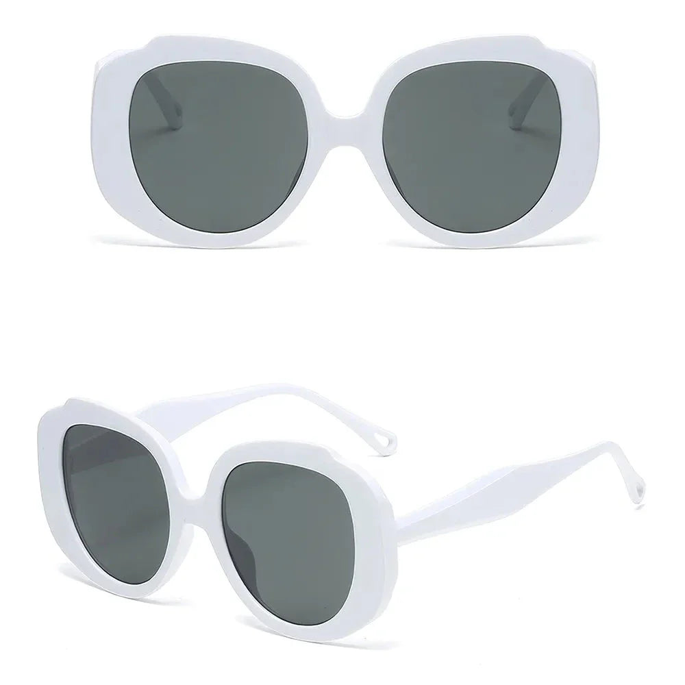 Oversize oval sunglasses for women with gradient candy-coloured lenses and chic oversized frames