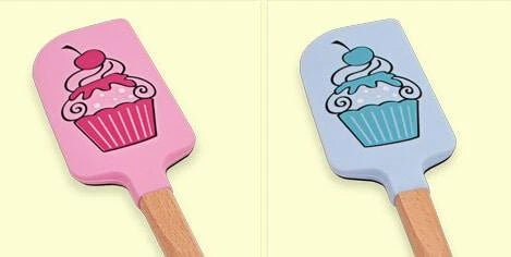 Cute cartoon heat-resistant eco-friendly silicone spatulas set with wooden handles