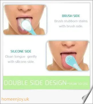 Double Side Tongue Cleaner Brush for Adults - Gentle, Effective Oral Hygiene Tool