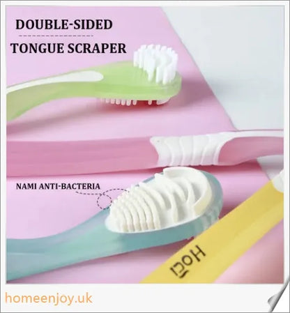 Double Side Tongue Cleaner Brush for Adults - Gentle, Effective Oral Hygiene Tool