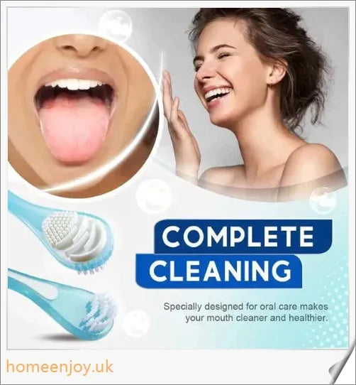 Double Side Tongue Cleaner Brush for Adults - Gentle, Effective Oral Hygiene Tool