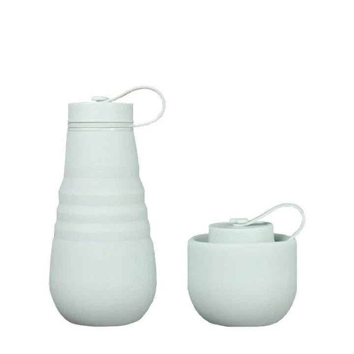 500ml Retractable Silicone Drinking Cups - Foldable Collapsible Water Bottle for Outdoor Travel and Camping