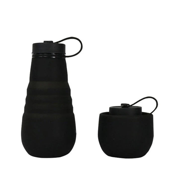 500ml Retractable Silicone Drinking Cups - Foldable Collapsible Water Bottle for Outdoor Travel and Camping