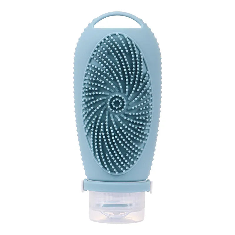 Silicone and PP bath brush storage bottle in various colours, 100ml capacity
