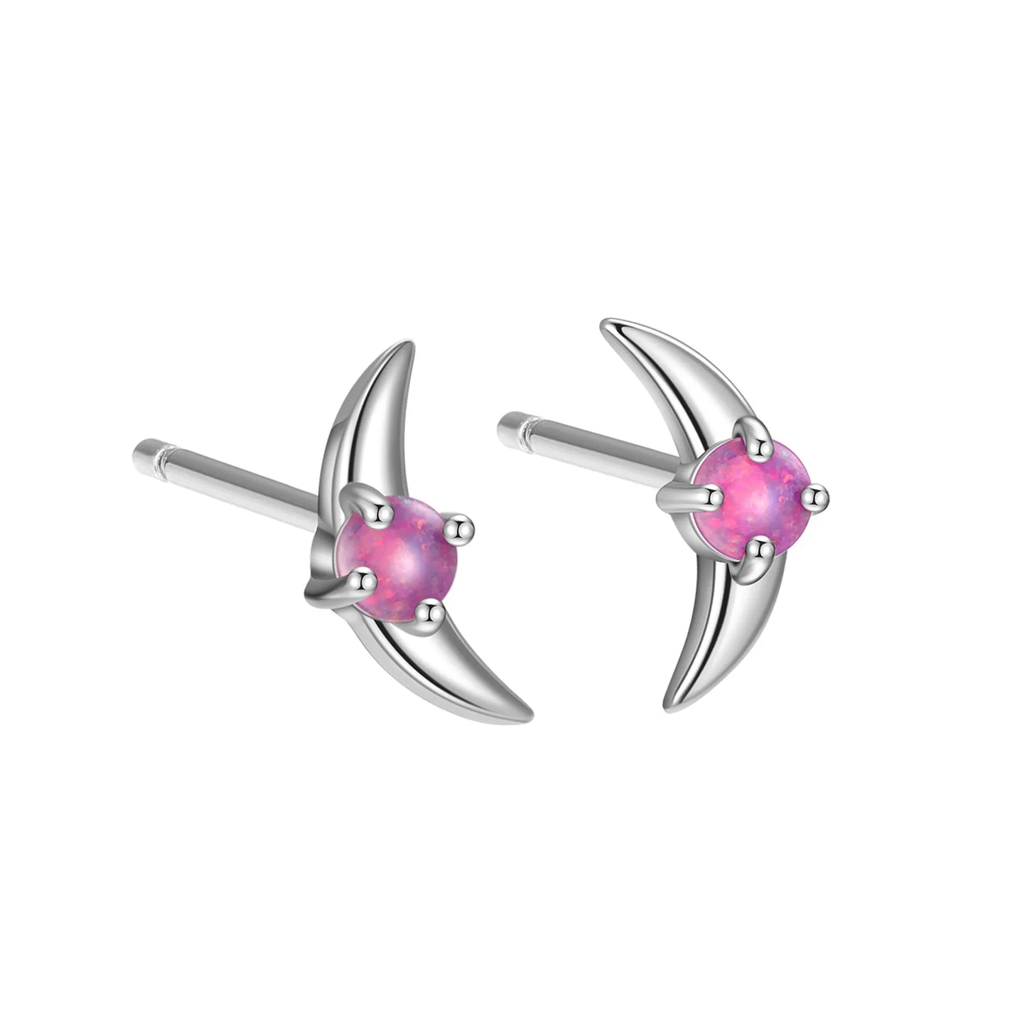 Women's geometric sterling silver earrings with electroplated gold finish and blue crystal stones