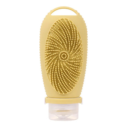 Silicone and PP bath brush storage bottle in various colours, 100ml capacity