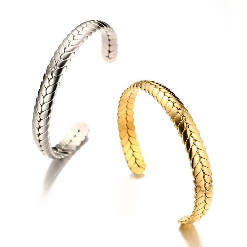 Stainless steel glossy bracelet with drill detail, available in 6mm and 3.9mm widths and multiple colour codes