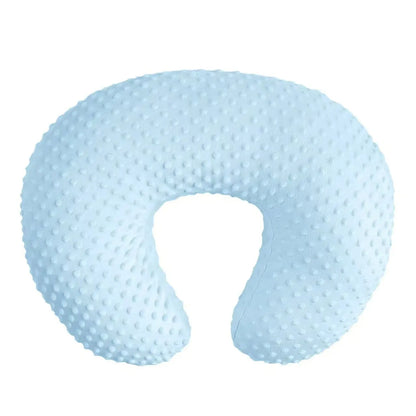 Nursing pillow with integrated milk spill guard in grey colour, showing 45-degree angle and 35cm width for baby support.
