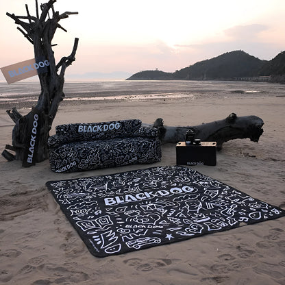 200x200cm waterproof picnic mat with thickened 0.5cm construction in white or black colour options