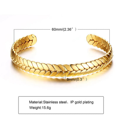 Stainless steel glossy bracelet with drill detail, available in 6mm and 3.9mm widths and multiple colour codes