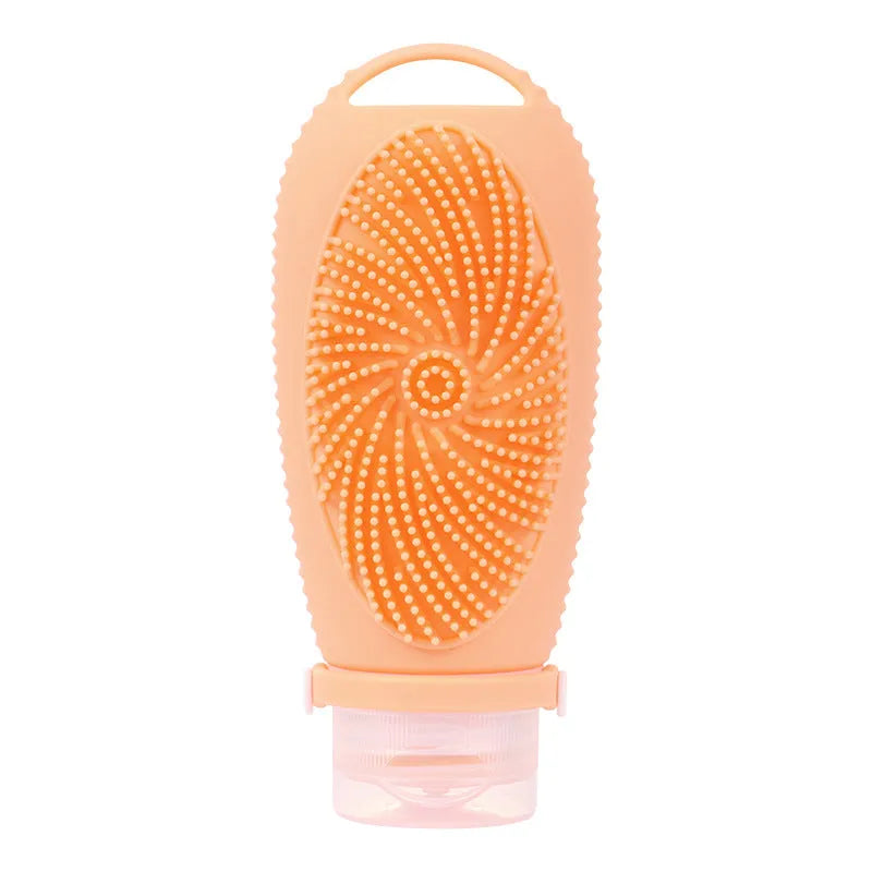 Silicone and PP bath brush storage bottle in various colours, 100ml capacity