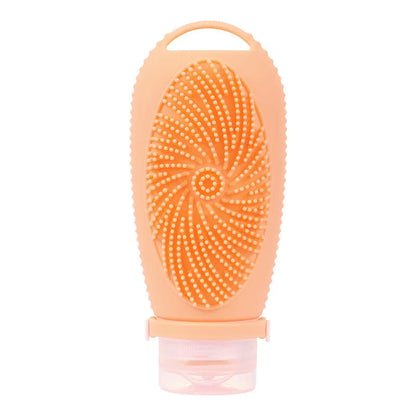 Silicone and PP bath brush storage bottle in various colours, 100ml capacity