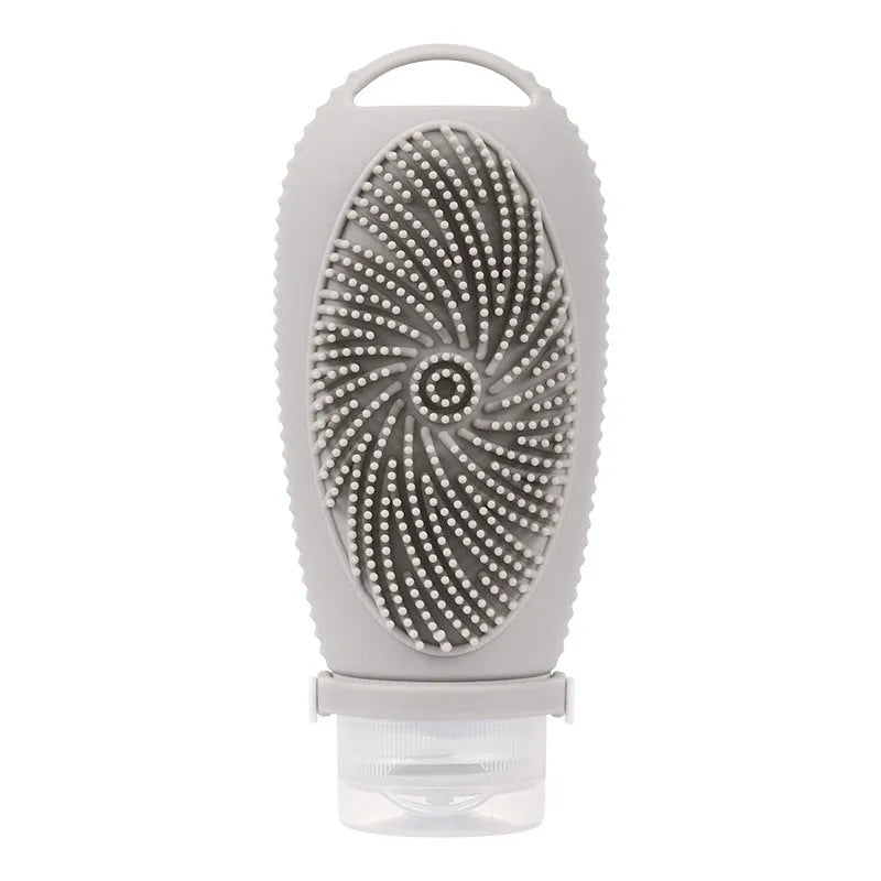 Silicone and PP bath brush storage bottle in various colours, 100ml capacity