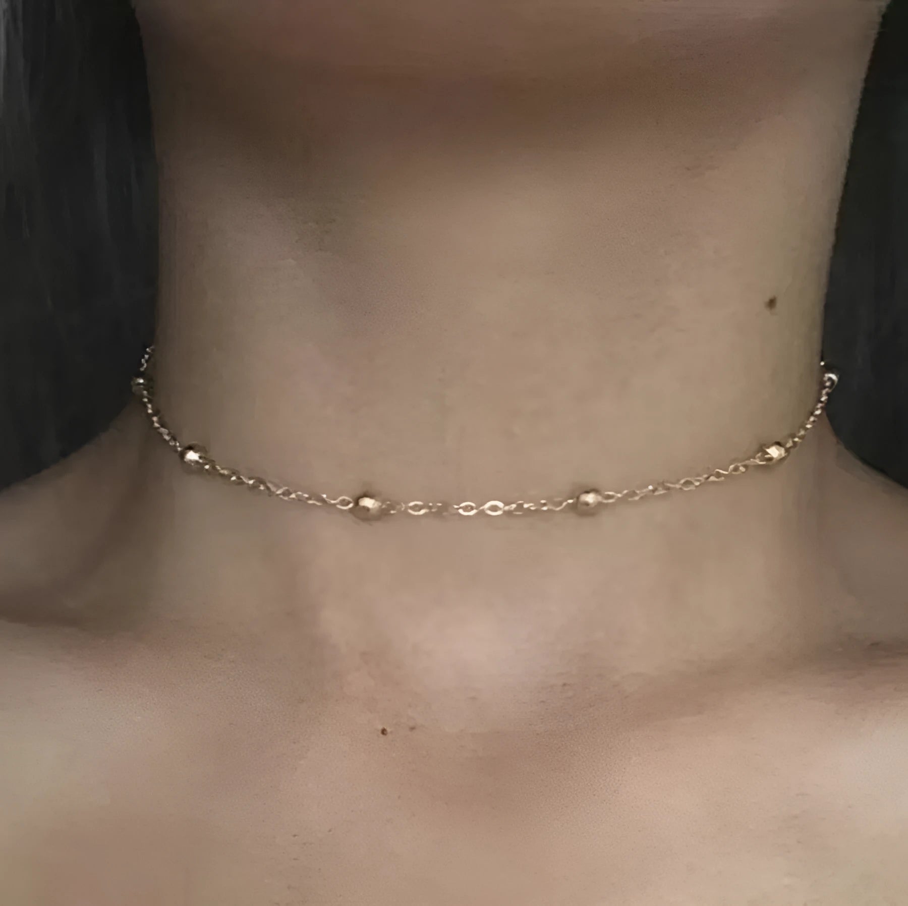 Bohemian geometric metal anklet in gold or silver electroplated finish with twisted chain design